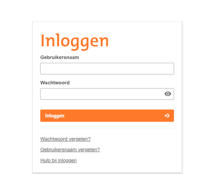Inlogscherm SI